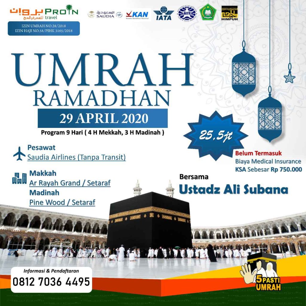 Umroh Awal Ramadhan 2020 Proin Jakarta | Riau Airlines